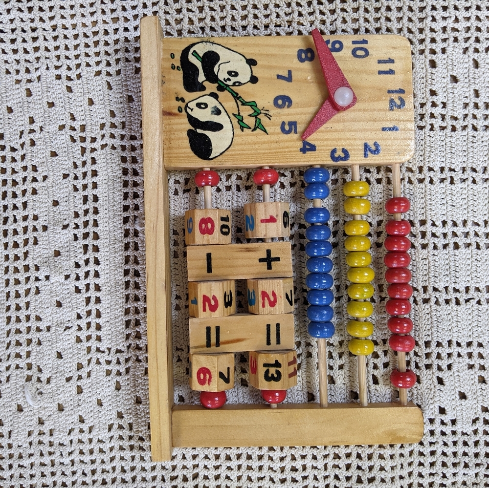 Vintage Panda Abacus Learning Toy